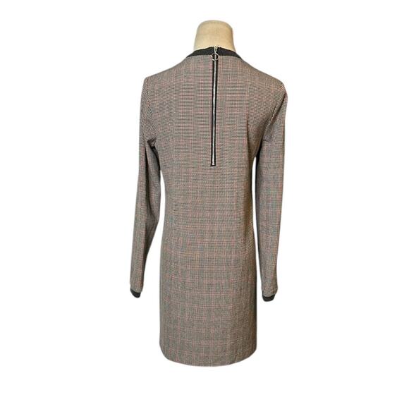Zara houndstooth long sleeves sheath mini dress size Small - Picture 12 of 16